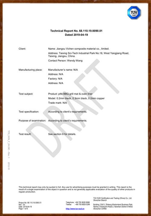 280C High Temperature Test Report